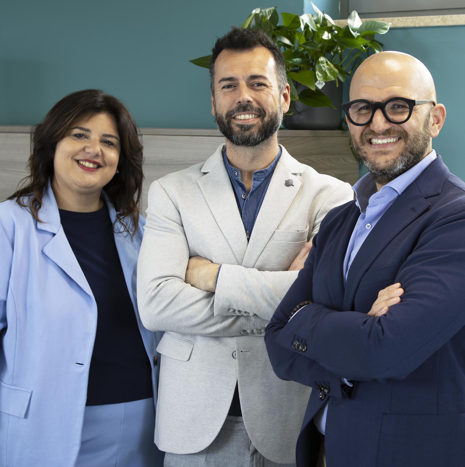 I tre soci dello Studio Atheste — Giovanna Lorenzini, Massimo Parolo, Nicola Giuliato
